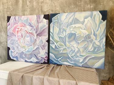 Original Fine Art Floral Paintings by Olga Volna