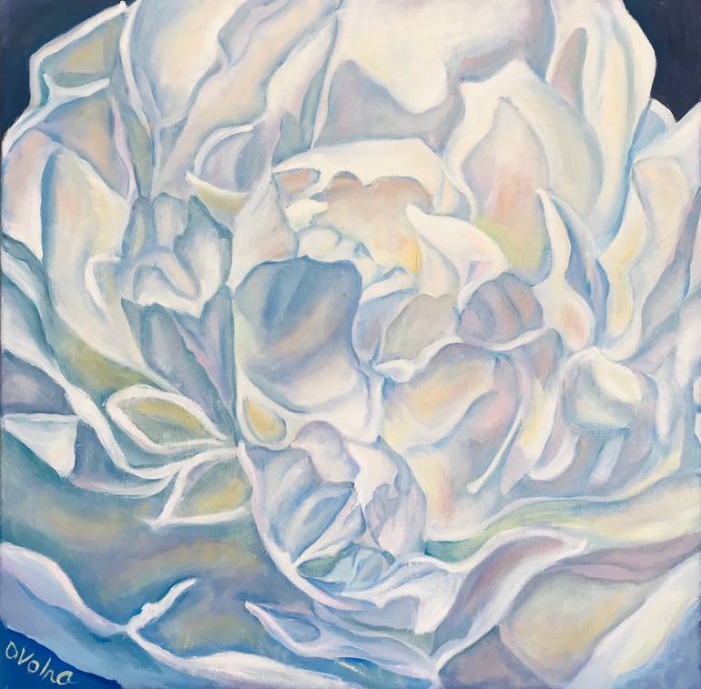 Original Expressionism Floral Painting by Olga Volna