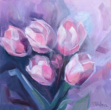 Original Pop Art Floral Paintings by Olga Volna