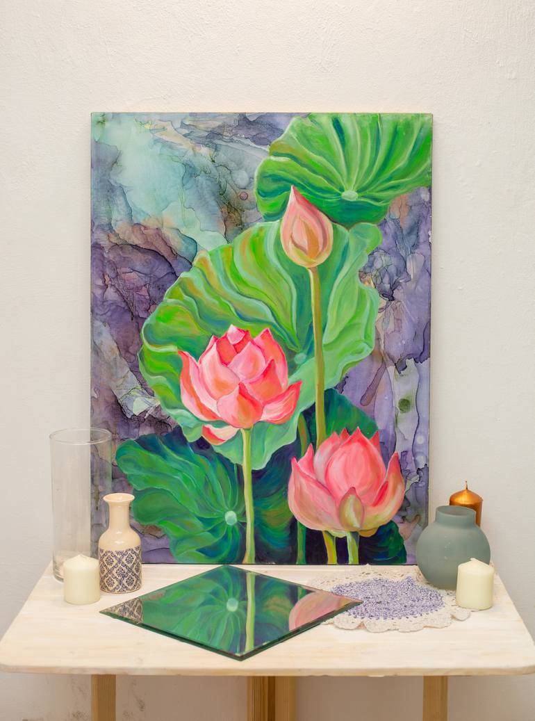 Original Realism Floral Painting by Olga Volna