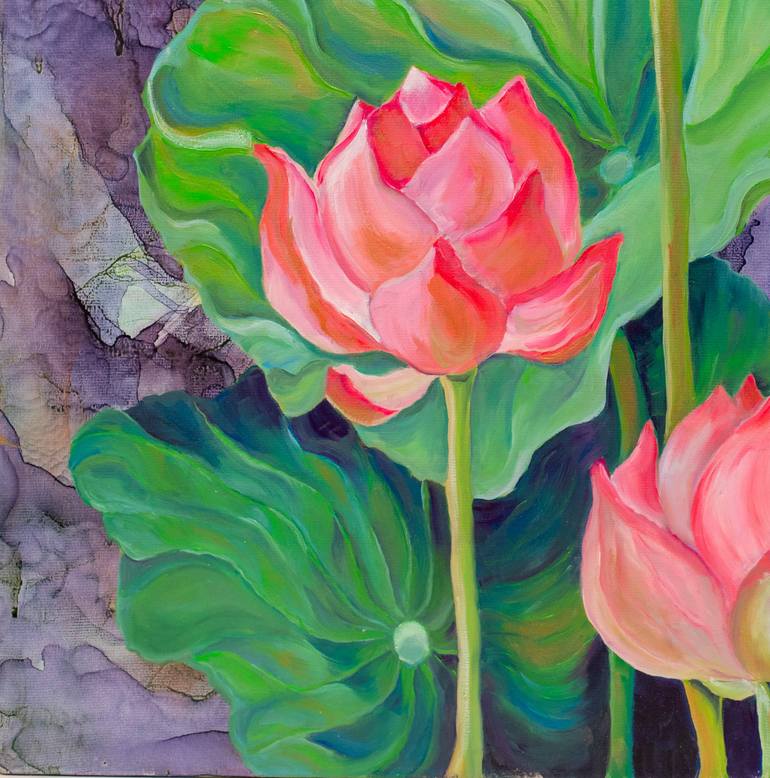 Original Realism Floral Painting by Olga Volna