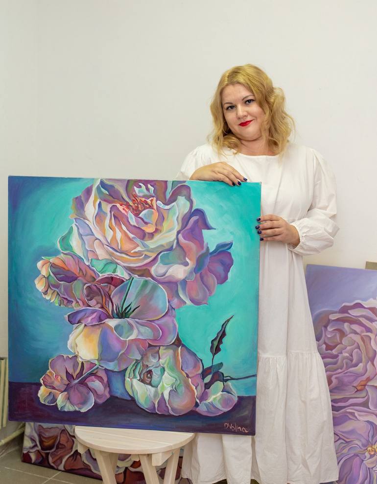 Original Floral Painting by Olga Volna