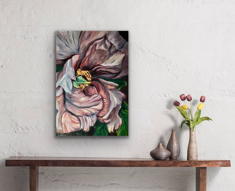 Original Impressionism Floral Painting by Olga Volna