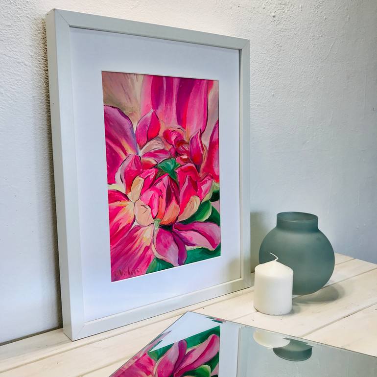Original Pop Art Floral Painting by Olga Volna