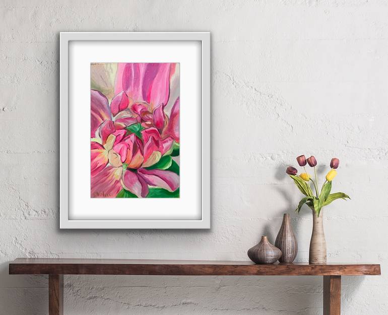 Original Pop Art Floral Painting by Olga Volna