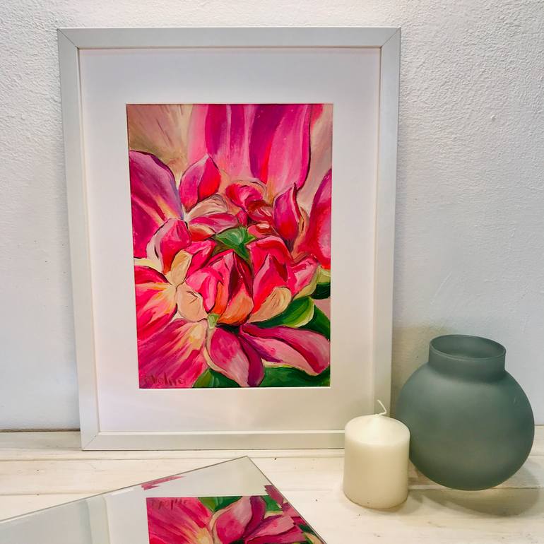 Original Pop Art Floral Painting by Olga Volna