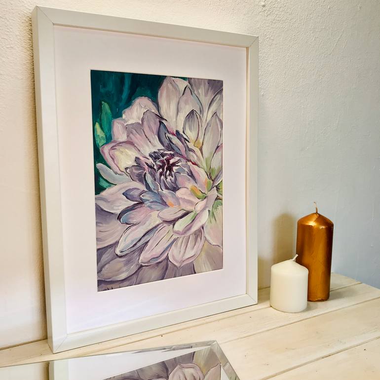 Original Impressionism Floral Painting by Olga Volna
