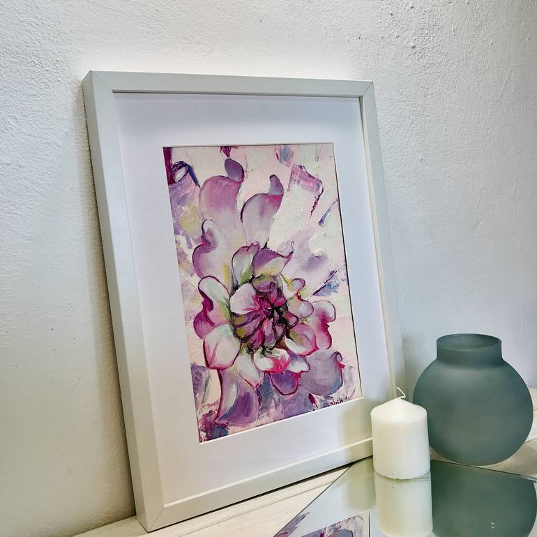 Original Impressionism Floral Painting by Olga Volna