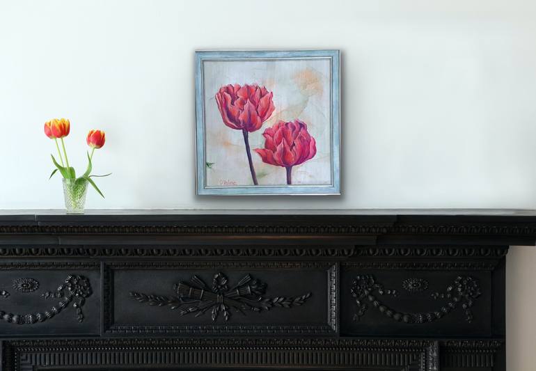 Original Impressionism Floral Painting by Olga Volna