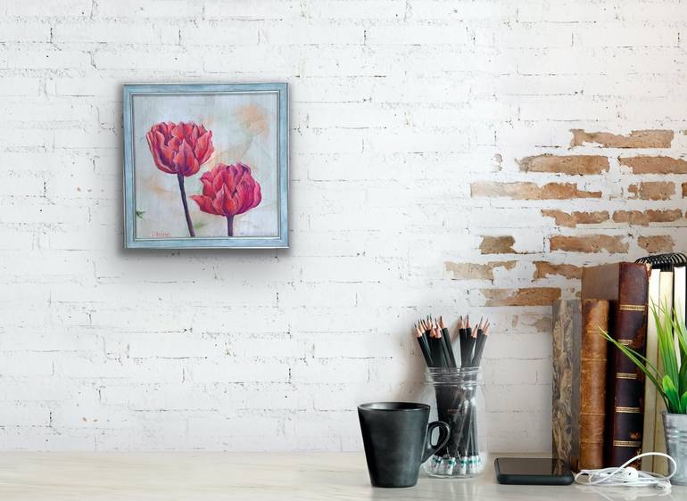 Original Impressionism Floral Painting by Olga Volna