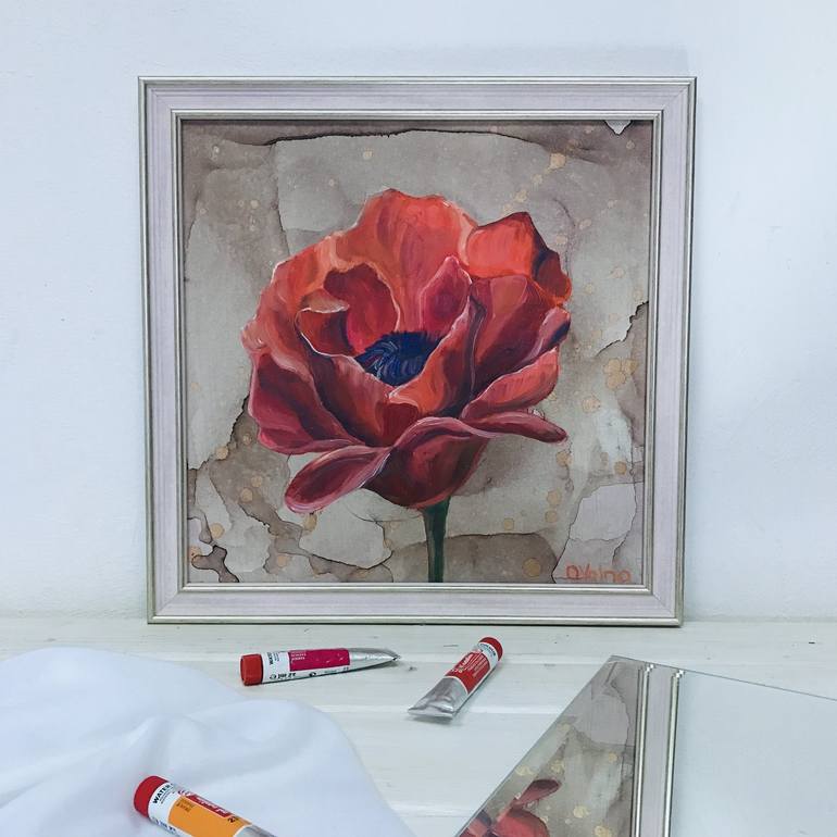 Original Floral Painting by Olga Volna