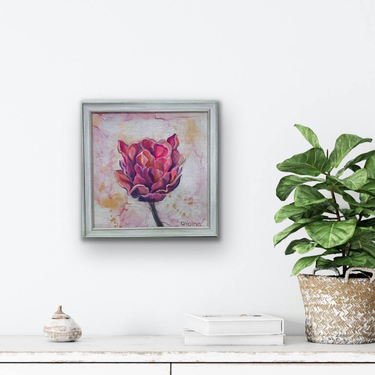 Original Impressionism Floral Painting by Olga Volna