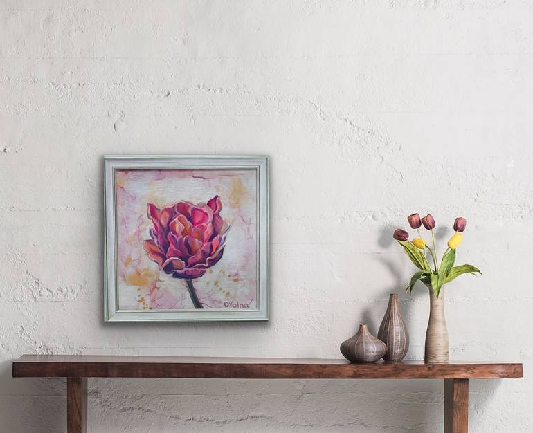 Original Impressionism Floral Painting by Olga Volna