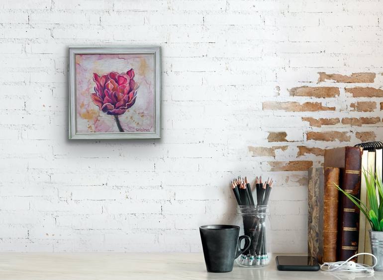 Original Impressionism Floral Painting by Olga Volna