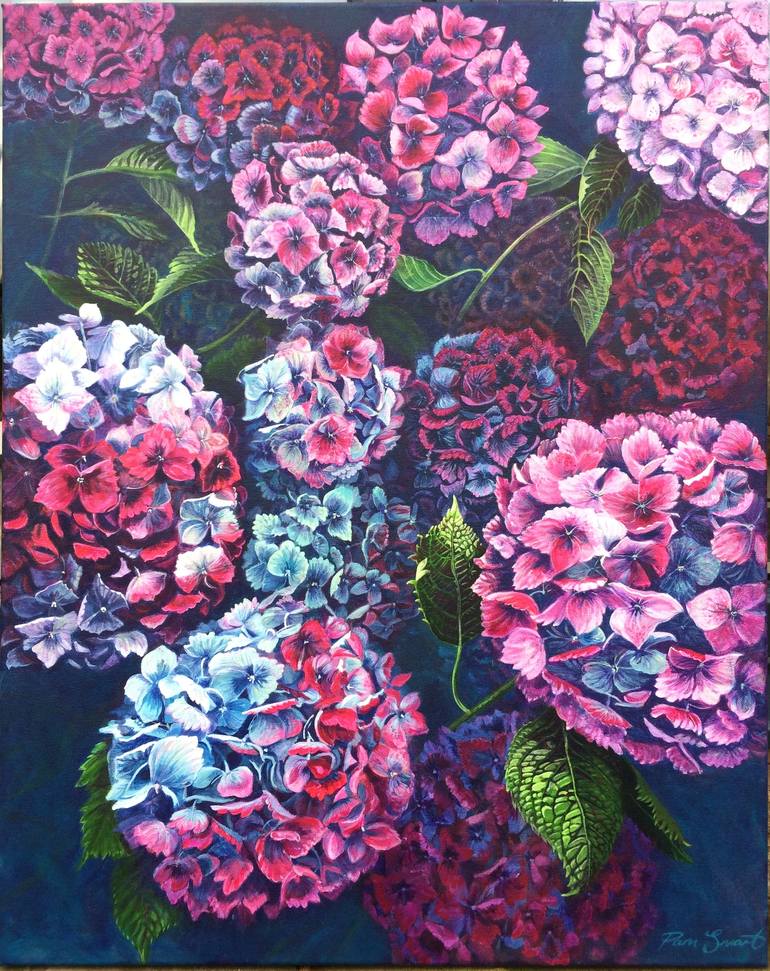 Magnificent Blooms Painting by Pam Smart | Saatchi Art