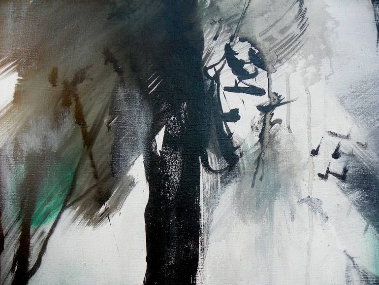 Original Abstract Expressionism People Painting by Gabriel Gebka