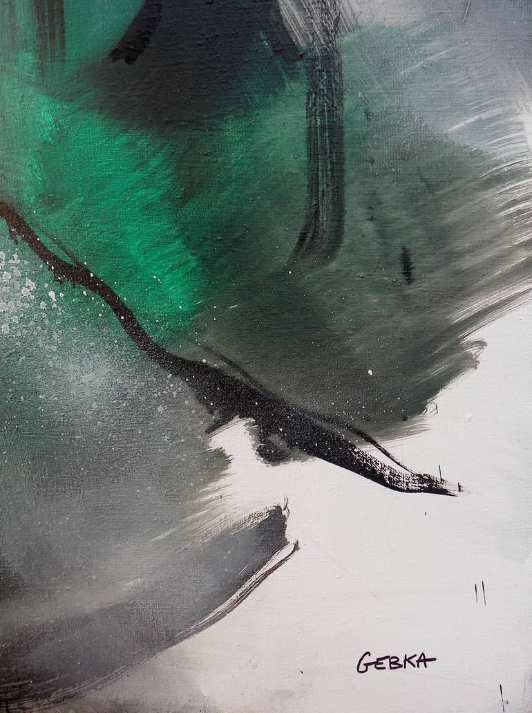 Original Abstract Expressionism People Painting by Gabriel Gebka