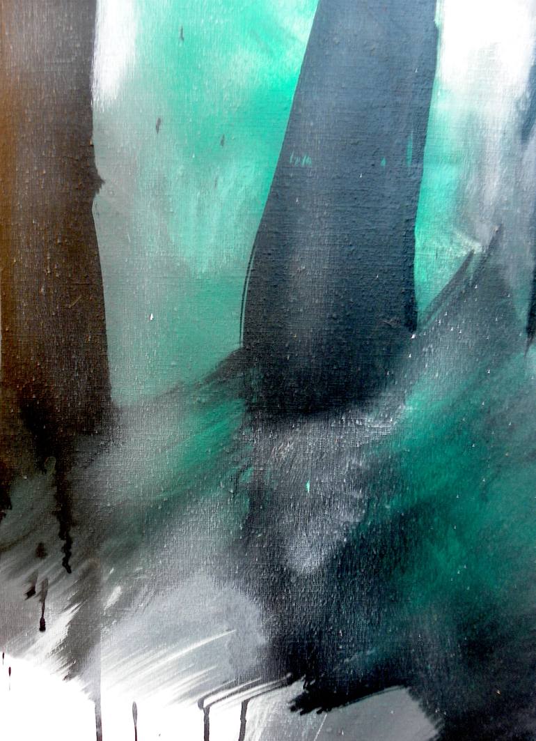 Original Abstract Expressionism People Painting by Gabriel Gebka