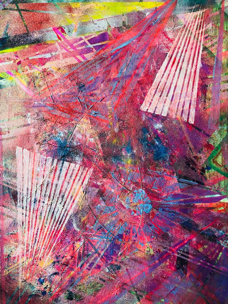 Original Pop Art Abstract Painting by Albert Dudley Buchanan