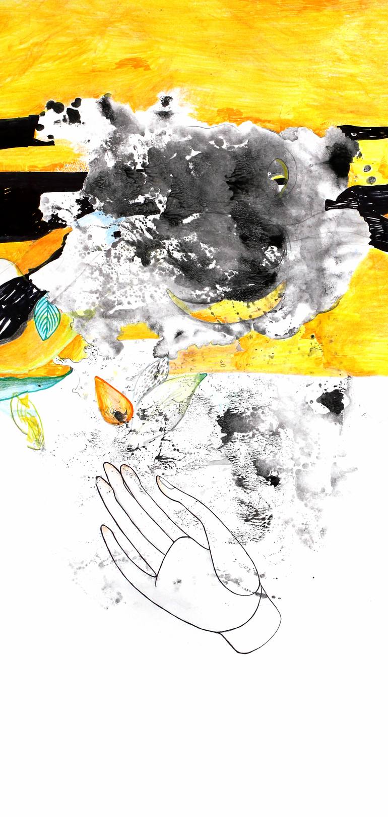 Original Illustration Nature Drawing by Anastasiia Kulik