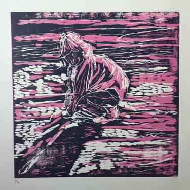 Original Expressionism People Printmaking by John Busher