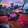 Collection Surrealism No 3/ Wrecked spaceships planet