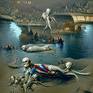 Collection Surrealism No 16 / Skeletons in Paris