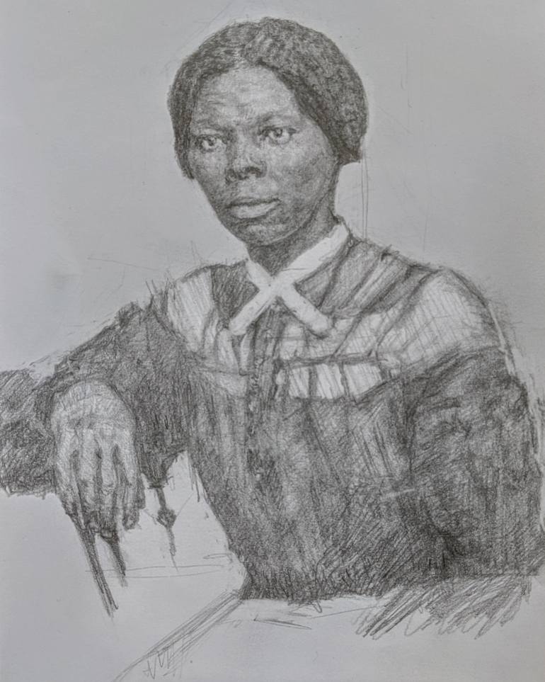 Young Harriet Tubman Portrait Sketch Drawing by Jeffrey Casto Saatchi Art