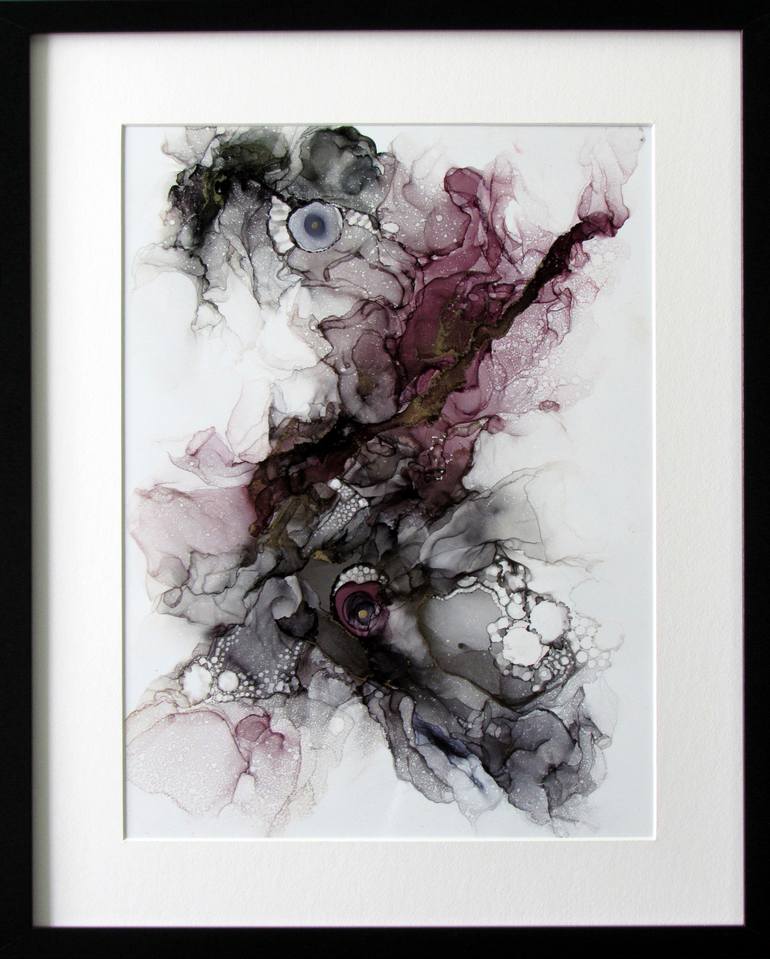 Unique original alcohol ink painting Painting by Eddie Art Studio