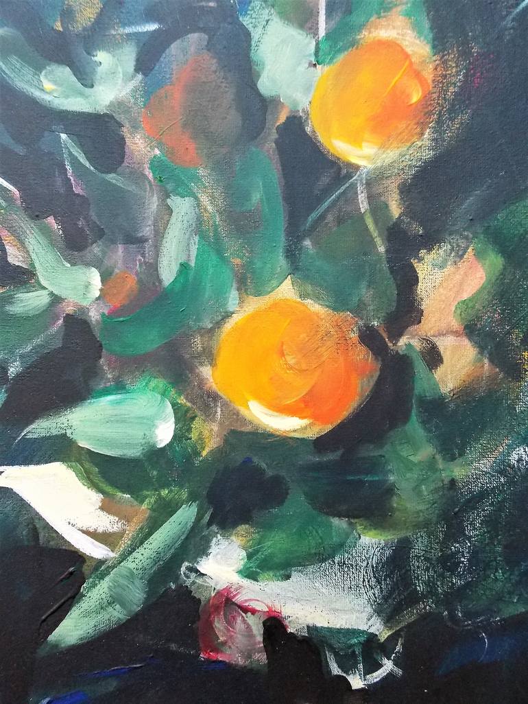 Original Abstract Expressionism Still Life Painting by Ivanka Voytovych