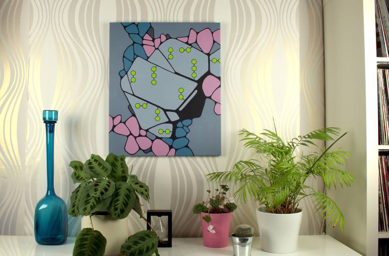 Original Abstract Science Painting by Heidi Hodkinson