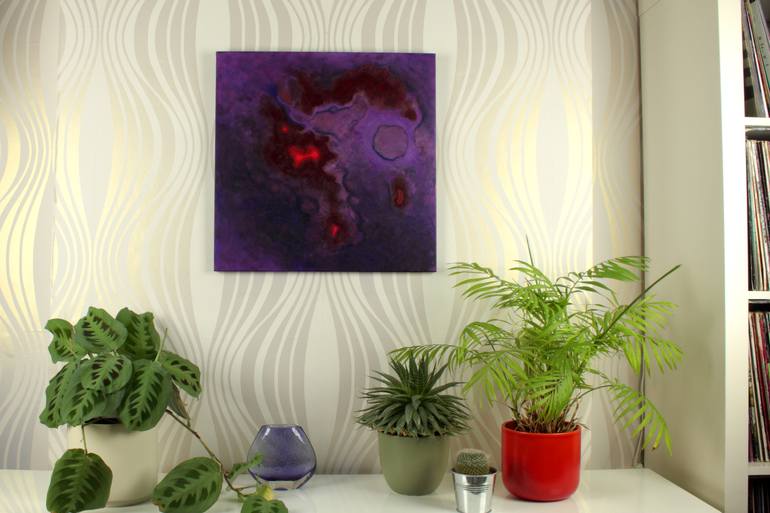 Original Abstract Outer Space Painting by Heidi Hodkinson