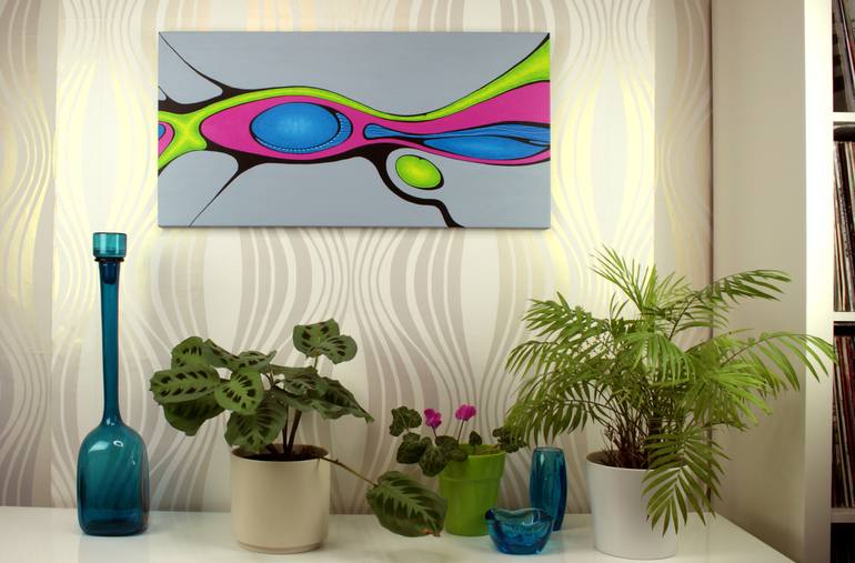 Original Abstract Science Painting by Heidi Hodkinson