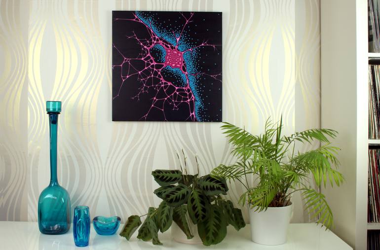 Original Abstract Science Painting by Heidi Hodkinson