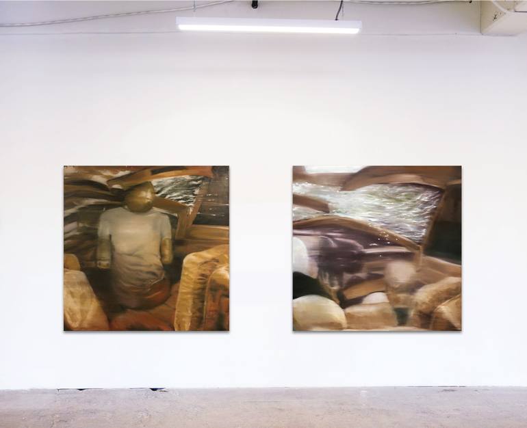 Original Figurative Transportation Painting by David Downs