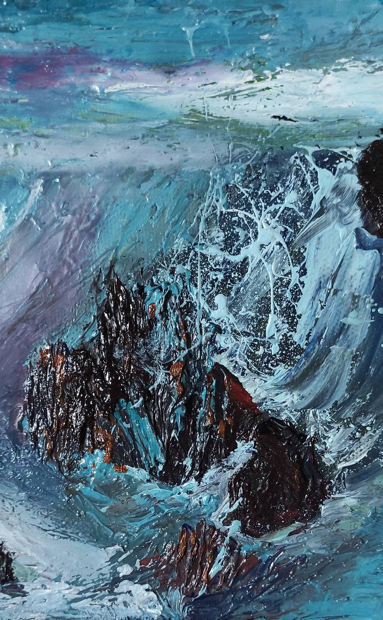 Original Surrealism Seascape Painting by Eduardo Barrios