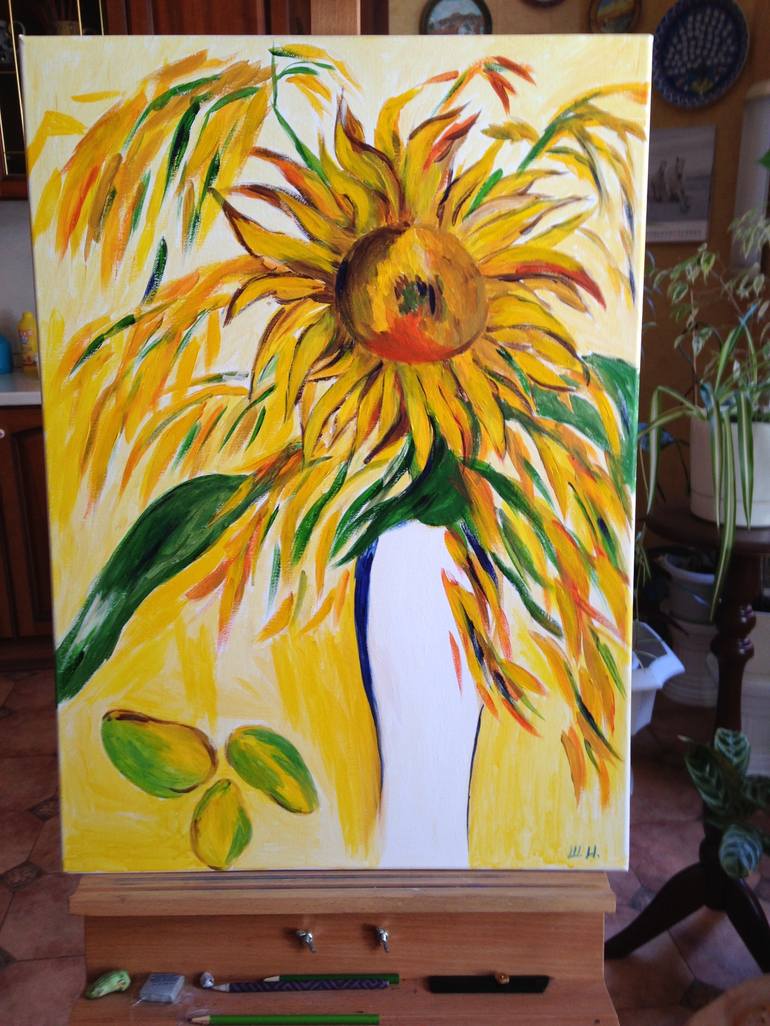 Original Expressionism Floral Painting by Inna Shavyrina