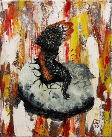 Fire Dragon, a stunning mysterious beast, artist: Luna Smith thumb