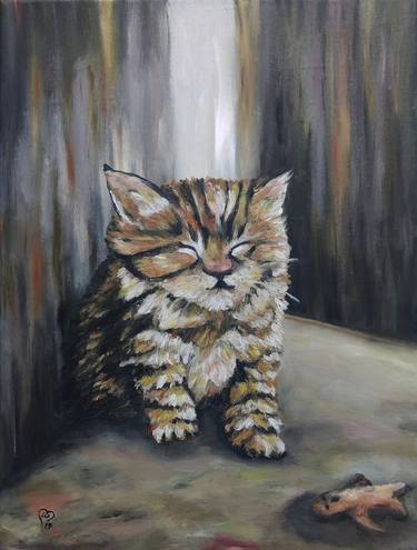 Original Impressionism Animal Painting by Luna Smith