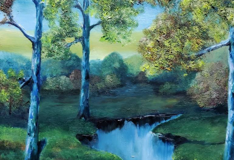Original Impressionism Landscape Painting by Luna Smith