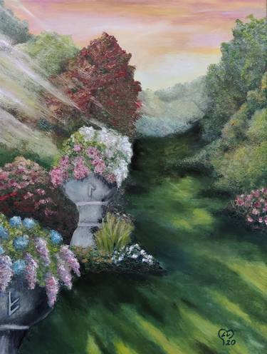 Original Garden Paintings by Luna Smith