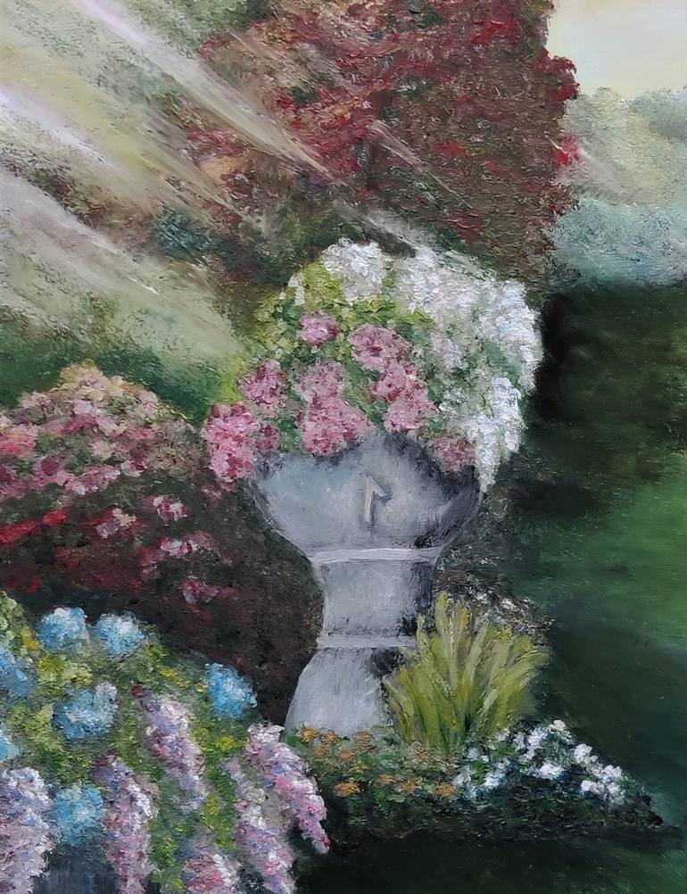 Original Fine Art Garden Painting by Luna Smith