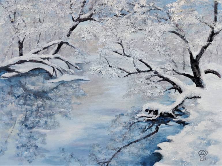 Winter Breeze Painting by Luna Smith | Saatchi Art