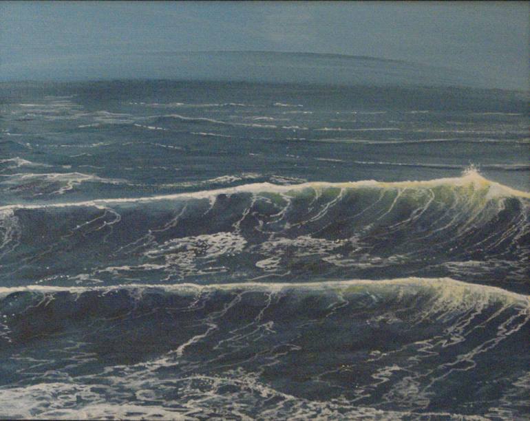 Original Impressionism Seascape Painting by Stephen Reid