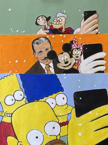 Original Contemporary Cartoon Paintings by Tomas C Mendoza