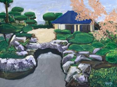 Original Abstract Expressionism Landscape Painting by Tomas C Mendoza