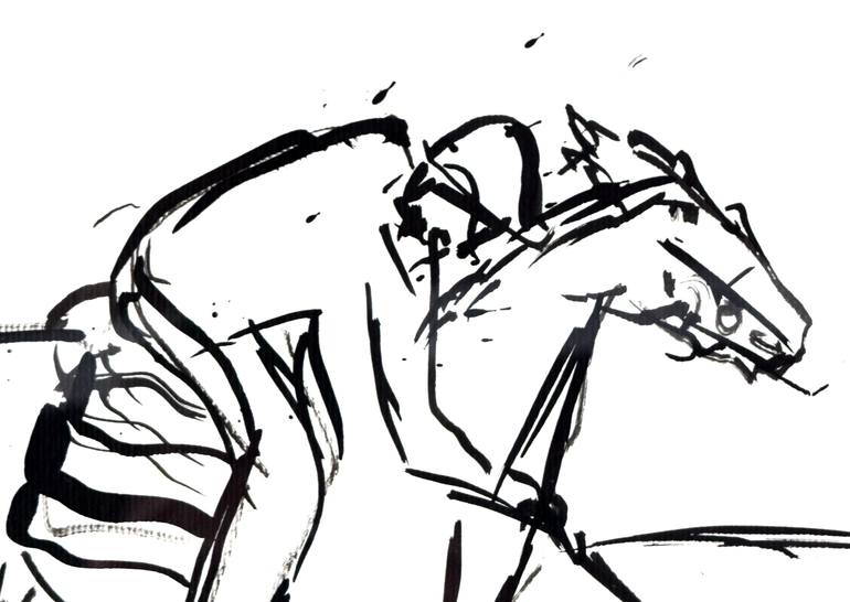 Original Art Deco Animal Drawing by Marcelo Petrocelli