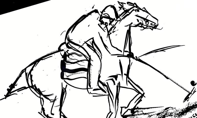 Original Art Deco Animal Drawing by Marcelo Petrocelli