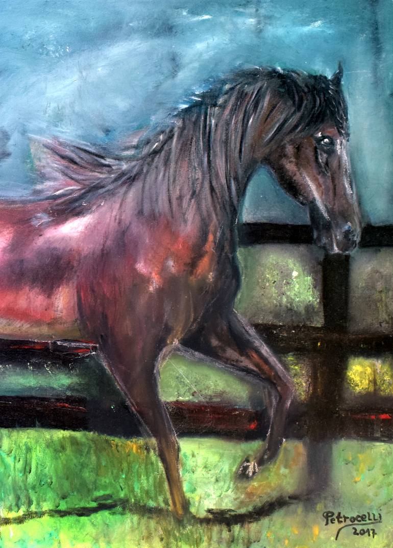 Original Expressionism Animal Painting by Marcelo Petrocelli