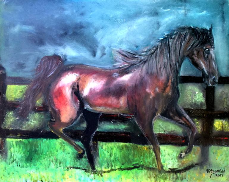 Original Expressionism Animal Painting by Marcelo Petrocelli